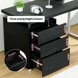 Artiss Computer Desk Drawer Black 140cm