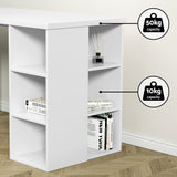 Artiss Computer Desk Bookshelf White 150cm