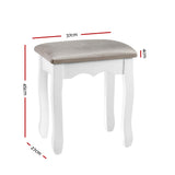 Dressing Table Stool Makeup Chair Bedroom Vanity Velvet Fabric Grey