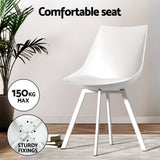 5-Piece Nello White Dining Table & Chair Set Rectangle