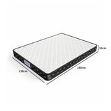 Placid Bed & Mattress Package with 16cm Mattress - Black & Wood Double