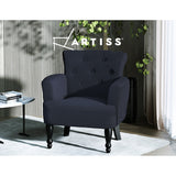 Maddy French Lorraine Chair Retro Wing - Black