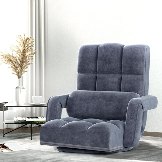 Maria Floor Chair Lounge Sofa Swivel - Charcoal