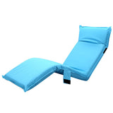 Snodland Adjustable Beach Sun Pool Lounger - Blue