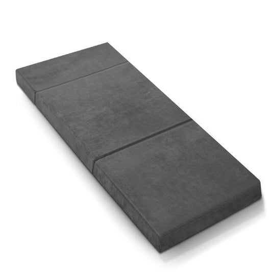 Penelope 12cm Folding Foam Portable Mattress Grey - Single