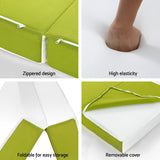 Andrew 12cm Foldable Mattress 4-FOLD Folding Bed Mat Camping Single Green - Single