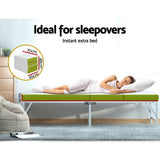 Andrew 12cm Foldable Mattress 4-FOLD Folding Bed Mat Camping Single Green - Single