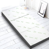 Natalie 10cm Folding Foam Portable Mattress Bamboo Fabric - Single