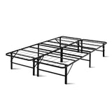 Pisa Foldable Metal Bed Frame - Black Double