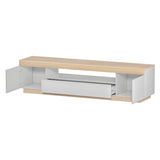 180cm TV Cabinet Entertainment Unit Stand - White Wood