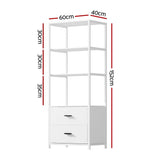 Artiss Bookshelf Display Shelf 2 Drawers 152cm White