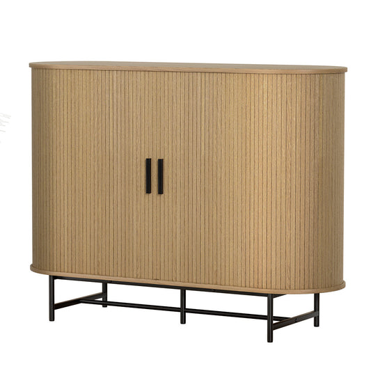 Varian Wooden Buffet Sideboard Cupboard Cabinet Sliding Doors Pantry Storage - Pine