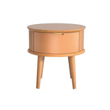 Richmond Wooden Bedside Table Curved Drawers Side End Table Nightstand Legs Bedroom - Oak