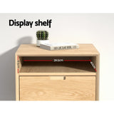 Delta Wooden Bedside Table Side End Table Shelf Nightstand Bedroom Storage - Wood