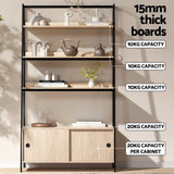 Artiss Bookshelf 5 Tier Cube Cabinet Mira Oak