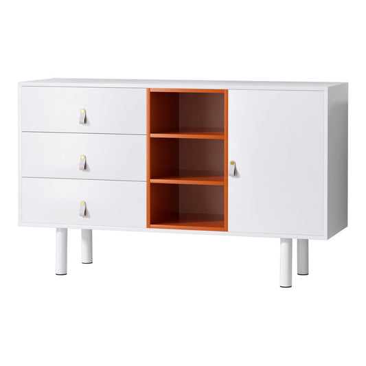 Donald Buffet Sideboard Buffet Sideboard Cupboard Cabinet Storage Table - White