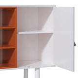 Donald Buffet Sideboard Buffet Sideboard Cupboard Cabinet Storage Table - White