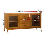 Stephen Buffet Sideboard Glass Doors - Oak