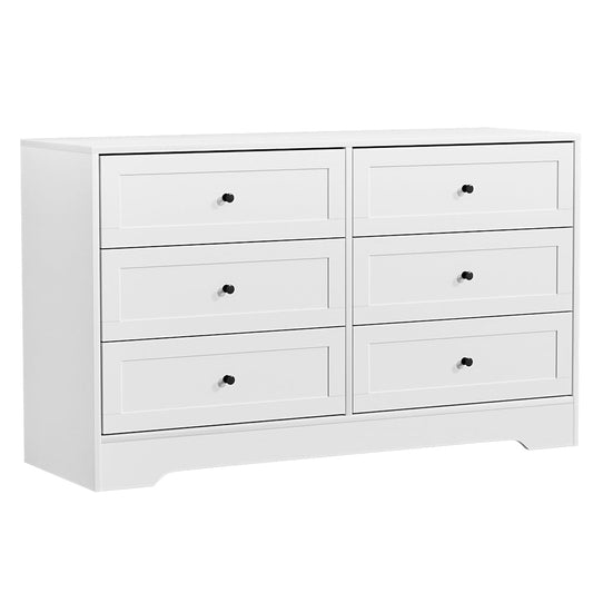 Artiss 6 Chest of Drawers - White