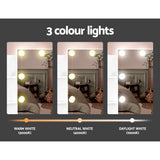 Dressing Table LED Makeup Mirror Stool Set 10 Bulbs Vanity Desk White