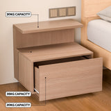 Manitoba Wooden Bedside Table with 1 Drawer - Pine