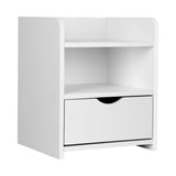 Baddeck Wooden Bedside Table - White