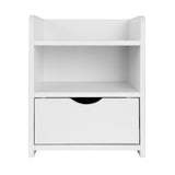 Baddeck Wooden Bedside Table - White