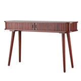 120cm Artiss Console Table 2 Drawers - Walnut