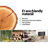 Halle 160cm TV Stand Entertainment Unit Lowline Storage Cabinet Wooden - Wooden