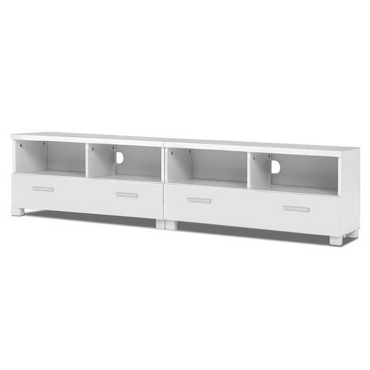 Larsen 180cm TV Stand Entertainment Unit with Drawers - White - White