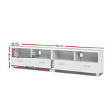 Larsen 180cm TV Stand Entertainment Unit with Drawers - White - White
