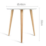 Coffee Table Round Side End Tables Bedside Furniture Wooden Scandinavian
