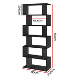 Artiss Bookshelf 6 Tiers - Riva Black
