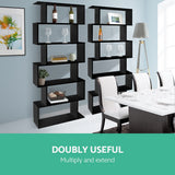 Artiss Bookshelf 6 Tiers - Riva Black