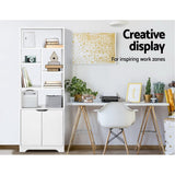 Artiss Bookshelf With Cabinet - Gina White