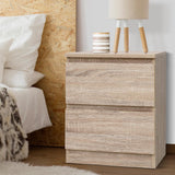 Kenora Wooden Bedside Table Side Table Bedroom Furniture Nightstand Wood Lamp with 2 Drawers - Wood