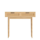 Rattan Console Table Drawer Storage Hallway Tables Drawers