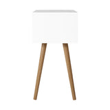 Oshawa Particle Board Bedside Table Side Table Nightstand Wood Storage Cabinet with 2 Drawers - White
