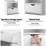 Stratford Wooden Bedside Table Cabinet Shelf Display Side Nightstand Unit Storage - White