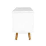 Nissa 120cm Wooden Entertainment Unit - White & Wood