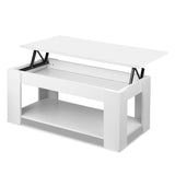 Lift Up Top Mechanical Coffee Table - White