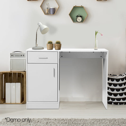 Artiss Computer Desk Drawer Cabinet White 100cm