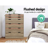 Artiss 6 Chest of Drawers - Oak