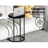 Ixiona Side End Table Round - Black