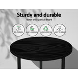 Ixiona Side End Table Round - Black
