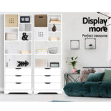 Artiss Bookshelf With Drawers - Nana White