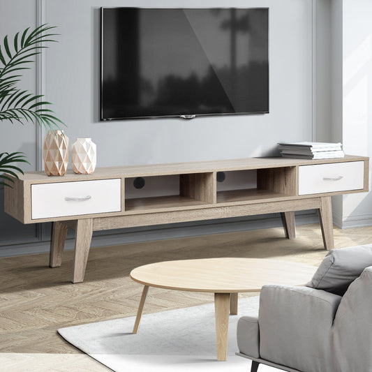Sven 180cm TV Cabinet Entertainment Unit Stand Storage Drawer Scandinavian - Oak