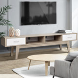 Sven 180cm TV Cabinet Entertainment Unit Stand Storage Drawer Scandinavian - Oak