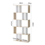 Artiss Bookshelf 5 Tiers - Rita White And Oak