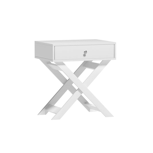 Coquitlam Wooden Bedside Table Drawers Nightstand Bedroom Storage - White
